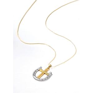 Saints and Saviors* Rider's Prayer Necklace on Gold Box Chain