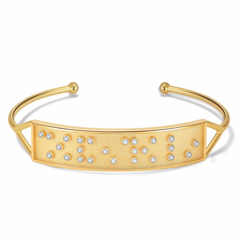 Touchstone* I Love You Cuff Gold