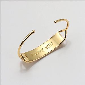 Touchstone* I Love You Cuff Gold