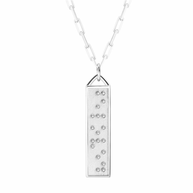 Touchstone* Beloved Bar Necklace Silver