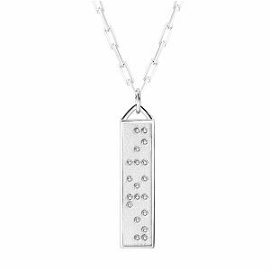 Touchstone* Beloved Bar Necklace Silver