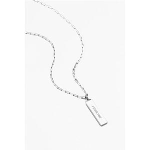 Touchstone* I Love You Bar Necklace Silver