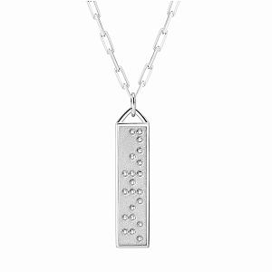 Touchstone* Fearless Bar Necklace Silver