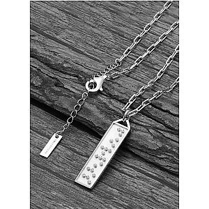 Touchstone* Fearless Bar Necklace Silver