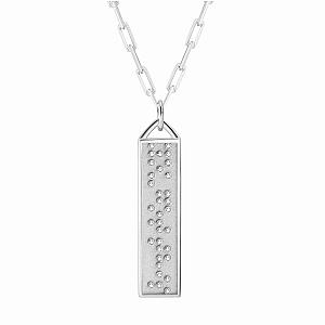 Touchstone* You Got This Bar Necklace Silver