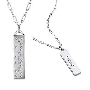 Touchstone* Limitless Bar Necklace Silver