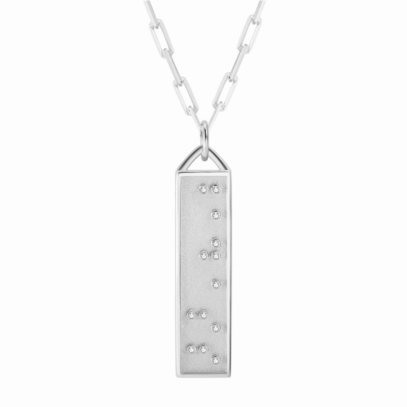Touchstone* Badass Bar Necklace Silver