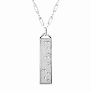 Touchstone* Badass Bar Necklace Silver
