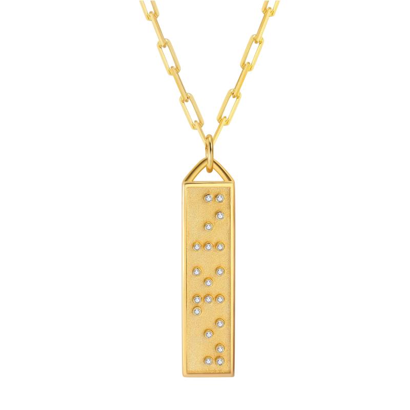 Touchstone* Beloved Bar Necklace Gold