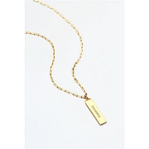 Touchstone* Beloved Bar Necklace Gold