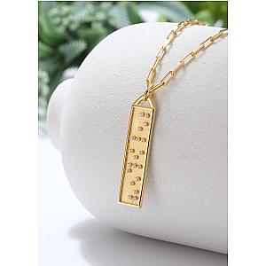 Touchstone* Beloved Bar Necklace Gold