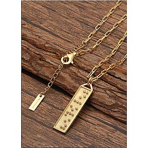 Touchstone* Beloved Bar Necklace Gold