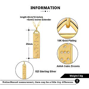 Touchstone* Beloved Bar Necklace Gold