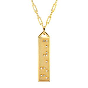Touchstone* Badass Bar Necklace Gold