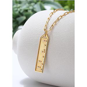 Touchstone* Badass Bar Necklace Gold