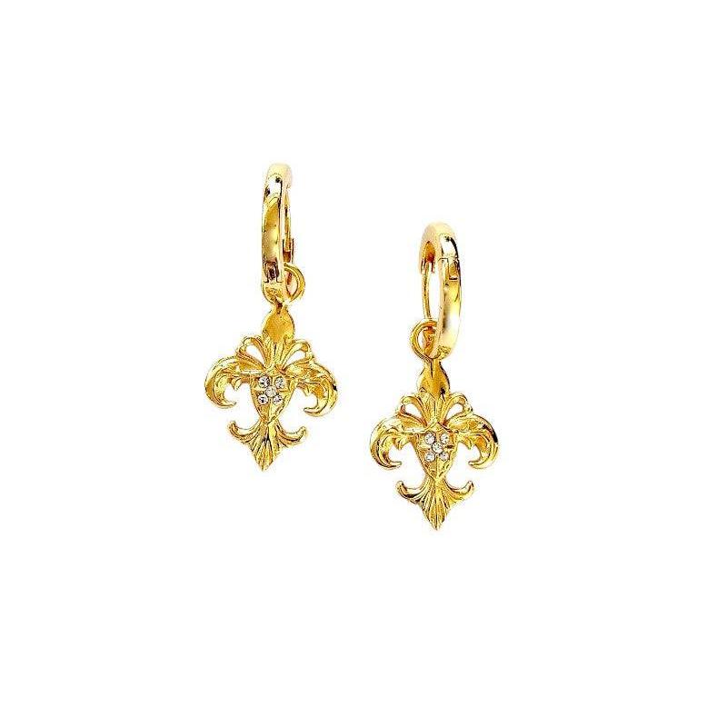 Saints and Saviors Fleur Deni Huggie Hoop Earrings