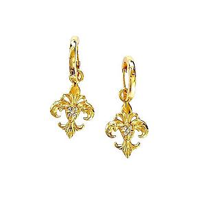 Saints and Saviors Fleur Deni Huggie Hoop Earrings
