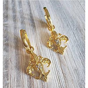 Saints and Saviors Fleur Deni Huggie Hoop Earrings