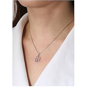 Saints and Saviors Rider's Prayer Mini Cross Necklace in Silver