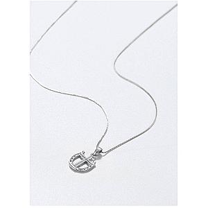 Saints and Saviors Rider's Prayer Mini Cross Necklace in Silver