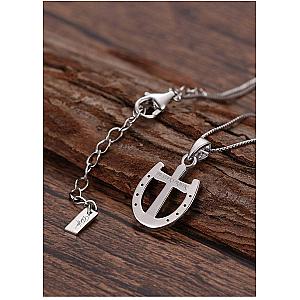 Saints and Saviors Rider's Prayer Mini Cross Necklace in Silver