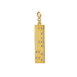 Touchstone* Badass Braille Pendant Gold