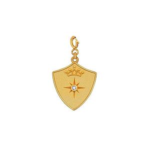 Saints and Saviors Crown Shield Pendant Gold