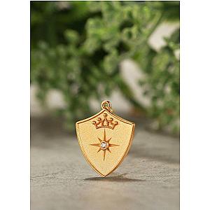 Saints and Saviors Crown Shield Pendant Gold