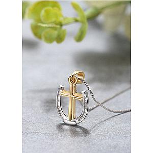 Saints and Saviors Rider's Prayer Mini G/S Necklace Silver chain