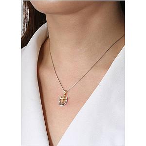 Saints and Saviors Rider's Prayer Mini G/S Necklace Silver chain