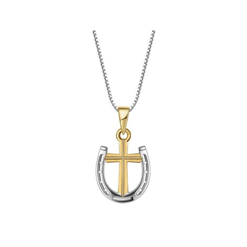 Saints and Saviors Rider's Prayer Mini G/S Necklace Silver chain