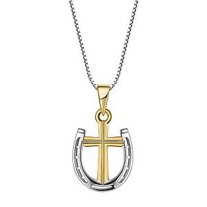 Saints and Saviors Rider's Prayer Mini G/S Necklace Silver chain