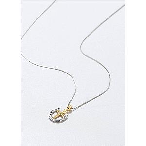 Saints and Saviors Rider's Prayer Mini G/S Necklace Silver chain
