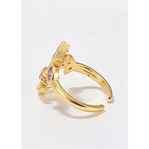 Saints and Saviors Fleur De Lis Amethyst Diamond Ring