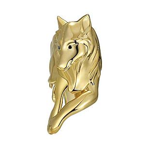 Everwild* Courage Wolf Cuff Ring in Gold + Diamonds