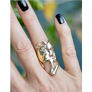 Everwild* Courage Wolf Cuff Ring in Gold + Diamonds