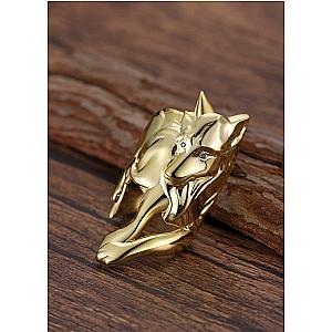 Everwild* Courage Wolf Cuff Ring in Gold + Diamonds