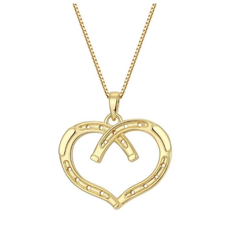 Saints and Saviors* Wild at Heart Horseshoe Necklace in Gold