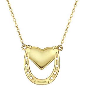 Saints and Saviors* Capture My Heart Horseshoe Necklace Gold