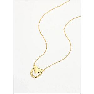 Saints and Saviors* Capture My Heart Horseshoe Necklace Gold