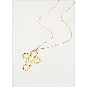 Saints and Saviors* Faith Luck Gold Cross Necklace