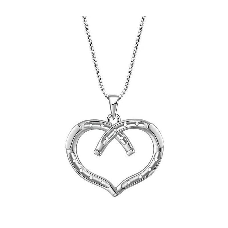 Saints and Saviors* Wild at Heart Equestrian Horseshoe Necklace in Silver