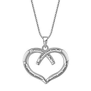 Saints and Saviors* Wild at Heart Equestrian Horseshoe Necklace in Silver
