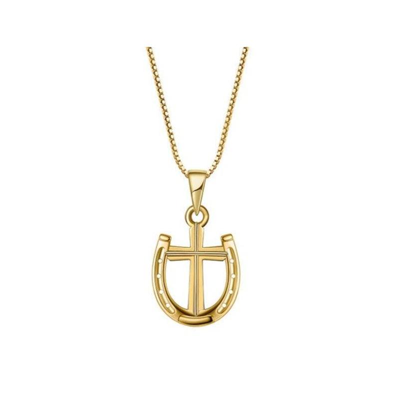 Saints and Saviors Rider's Prayer Mini Necklace Gold