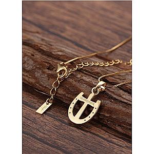 Saints and Saviors Rider's Prayer Mini Necklace Gold