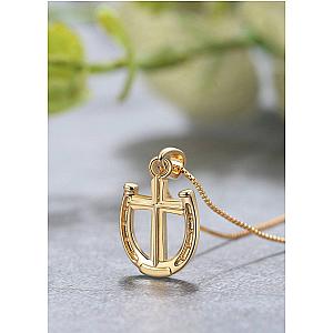 Saints and Saviors Rider's Prayer Mini Necklace Gold