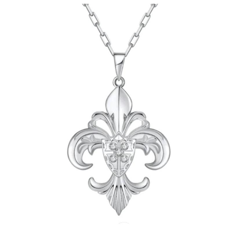 Saints and Saviors* Fleur De Lis Silver Pendant Necklace