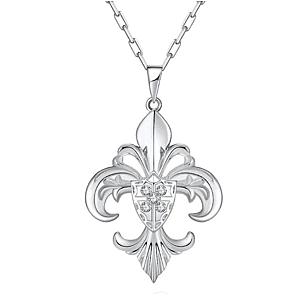 Saints and Saviors* Fleur De Lis Silver Pendant Necklace