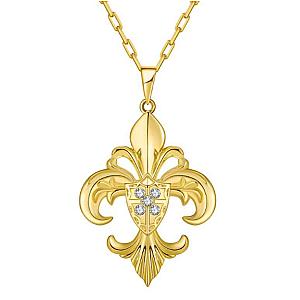 Saints and Saviors* Fleur de Lis Gold Pendant Necklace