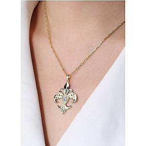 Saints and Saviors* Fleur de Lis Gold Pendant Necklace